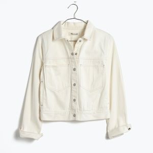 Madewell Calaveras White Denim Jacket Sml